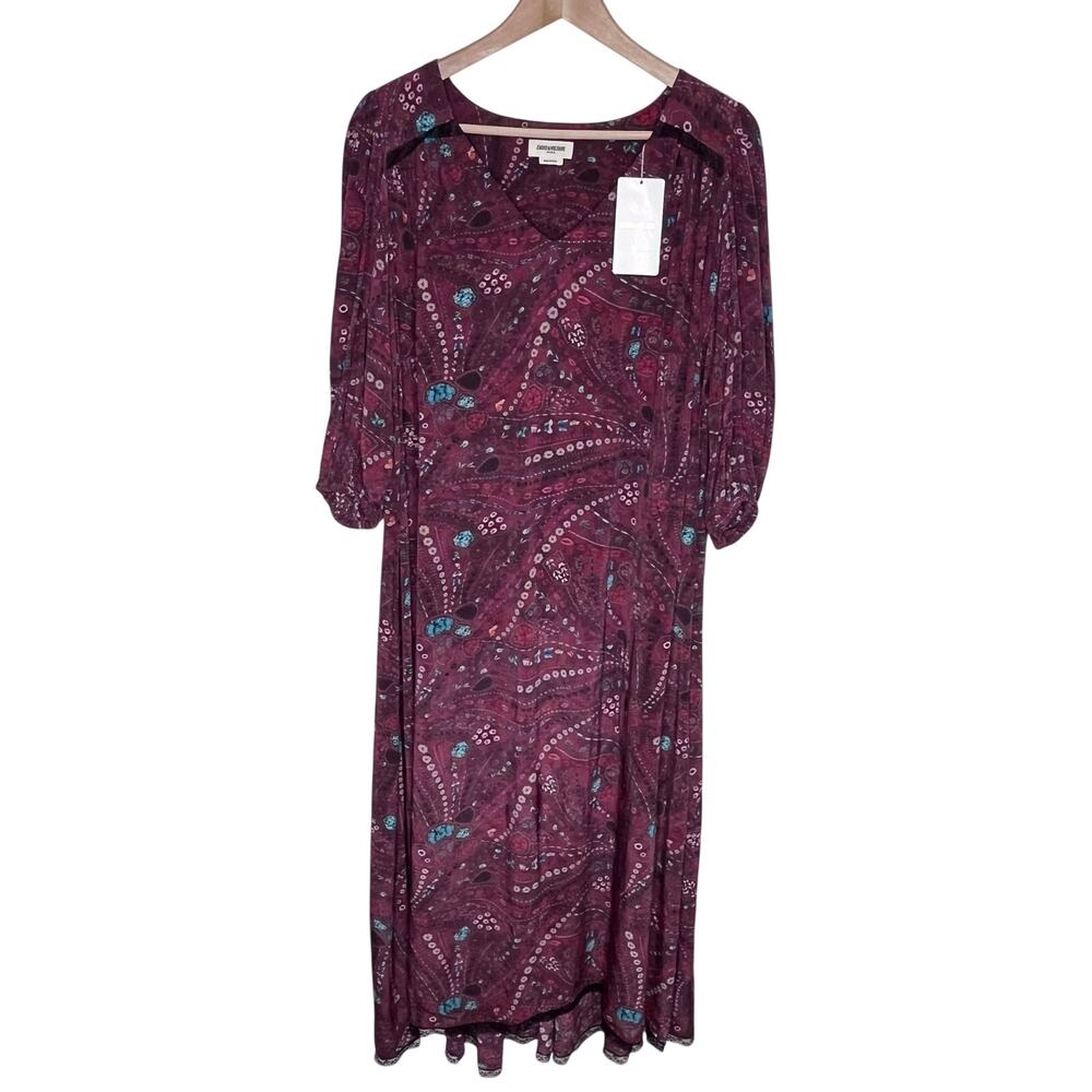 NWT Zadig & Voltaire Rafael Psyche Maxi Dress Size Small - Picture 2 of 11